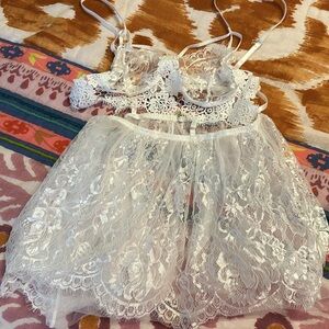 White lingerie / bridal teddy